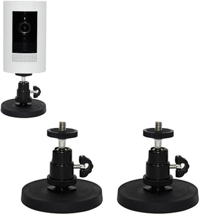 TEKCAM 2 Stück Magnetische Wandhalterung Kompatibel mit Ring Outdoor Kamera | Kompatibel mit Ring Stick Up Cam/Pro Ring Outdoor Camera Plus Eufy Arlo, 360° Verstellbar Magnete Halterung, Ohne Bohren