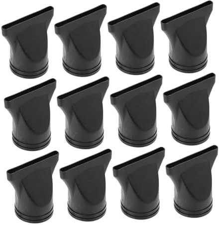 OATIPHO Ugello per asciugacapelli nero 12 pezzi taglia 4,35-4,5 cm strumento professionale per parrucchiere anti-crespo per uso domestico e salone