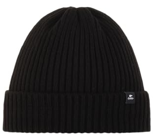 Eisbär Mütze Herren & Damen RIPP 2.0 Schwarz - Urbane Beanie Unisex Klassische Strickmütze mit Umschlag weich warm Wintermütze Bequeme Haube aus Österreich