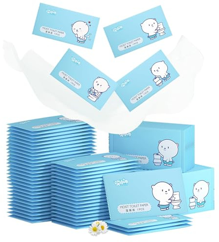 100 Stück feuchte Tücher, befeuchtete Reinigungstücher, Körperreinigung, Intim-Tücher, einzeln verpackt, für Menstruationszyklus und Post-Partum (Blau, 100)