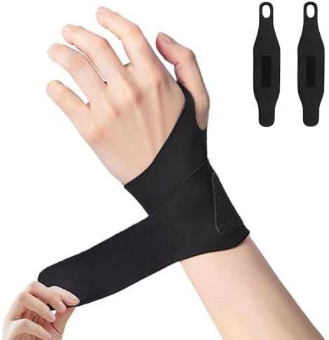 ZPTEE Ultra-Thin Wrist Support Brace 2 Pack (1.8mm) – Ergonomic Wrist Strap for Typing, Mouse & Gaming | No-Palm Cover | Carpal Tunnel Support | Lightweight, Breathable for Office, Healthcare & Travel