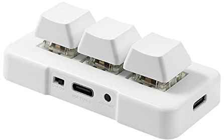 ERYUE MK321BT Maßgeschneiderte Mechanische Blaue Switch-Tastatur mit USB+BT-Dual-Mode-Anschluss, für Office-Spiele, Multimedia, Schwarz (Weiß)