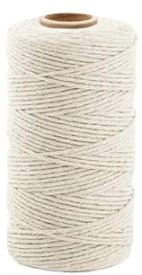LADFRTYU Cordel De JardíN Cordel de Yute 2MM, Cuerda Vintage for Obras Arte, Envoltura cáñamo, jardinería, decoración for Fiesta Boda(Beige)