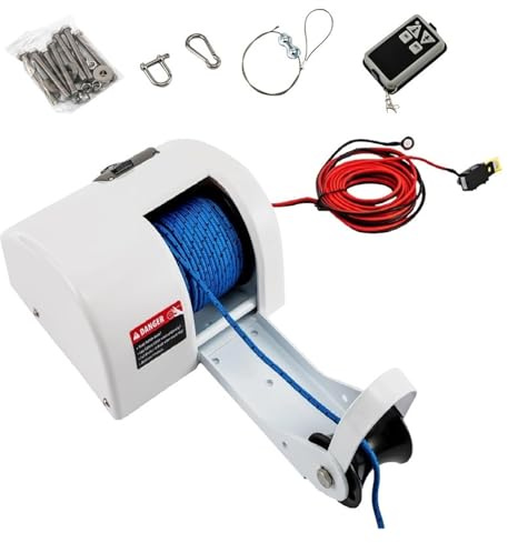 SMTYXS Cabrestante De Ancla Eléctrico For Barco 12 V con Control Remoto. Automático 20 Kg Cuerda 30 M Rendimiento Potente