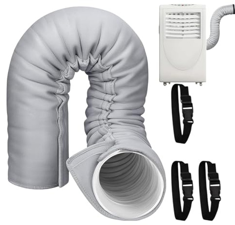 Aislamiento Manguera Aire Acondicionado Portátil,Cubierta aislante portátil con 3 correas ajustables | Accesorios Para Aire Acondicionado - Para Invierno Exterior Ventana Garaje Casa Apartamento Ofici