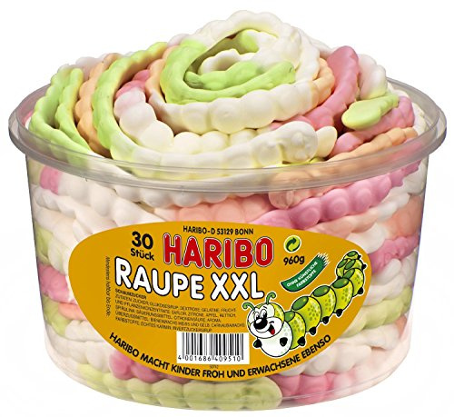 Haribo Raupe XXL Dose, 4er Pack (4 x 960g)