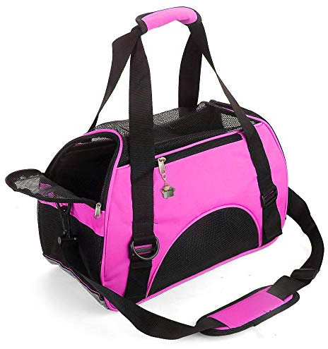 ZaneSun Transporttasche für Katzen, weiche Seiten, für Katzen, Hunde, Welpen, bequem, tragbar, faltbar, von der Fluggesellschaft zugelassen