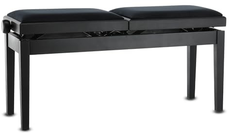 GEWA Pianobank Deluxe Double, schwarz matt