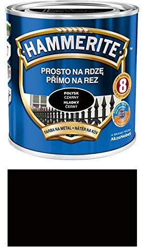 Hammerite - Vernice Protettiva per Metallo, antiruggine, 2,5 l, Lucida, Nero