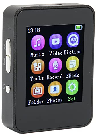 Lecteur Portable MP3/MP4 avec Radio FM, écran LCD 1,8 Pouces, Mini Port USB, Prise en Charge Maximale de la Carte 128 GBTFT pour la Course à Pied(Noir 16 Go)