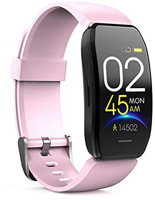 Flisdtry C114 Watch armband sömnmonitor vattentät band bluetooth pulsmätare fitnessarmband för IOS Android-rosa