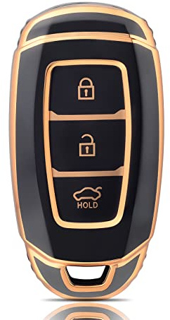 OFFCURVE Schlüsselhülle für Hyundai i30 ix35 Santa Fe Kona Elantra Grandeur | TPU autoschlüssel hülle für Hyundai i10 i30 ix25 ix35 IG Santa Fe Kona Elantra Grandeur Solaris Azera Tucson Palisade
