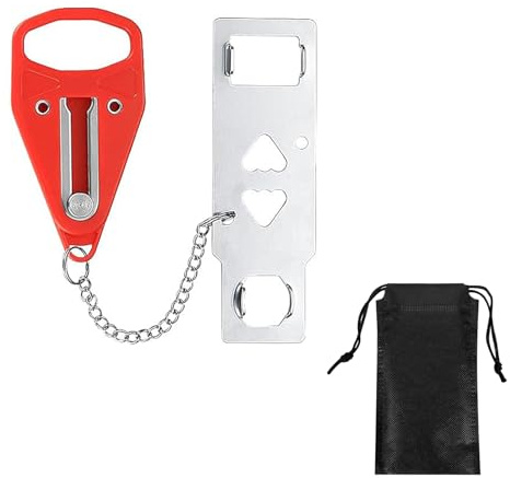 Portable Door Lock for Travel & Home Security - Extra Safety Lock for Hotels, Bedrooms, Apartments & Schools - Easy to Install Anti-Theft Device from Inside
