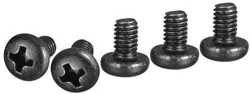 DTGN M4x6mm Pan Head Maschinenschrauben, 50 Stück M4 Phillips-Antrieb, metrisches Grobgewinde, Stahl Schwarzoxid-Finish, Schrauben Bolzen Set
