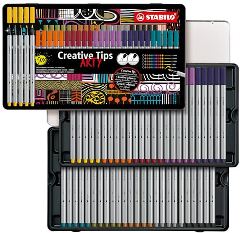 STABILO - Multi-Liner-Set - Creative Tips - ARTY - 50er Metalletui - URBAN