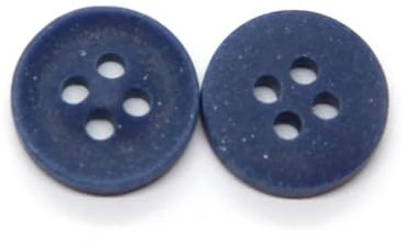 Harzknöpfe 9-11mm matt runde Knöpfe Hemdknöpfe, Blau, 10mm 30pcs