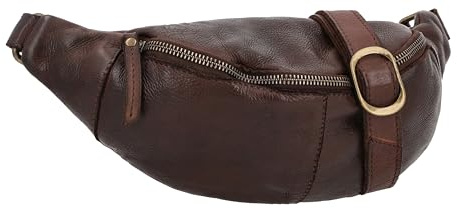 Gusti Bauchtasche Leder Cillian – Hüfttasche Herren & Damen aus Rindsleder – Stylische Bauchtasche Echtleder für Festival & Freizeit