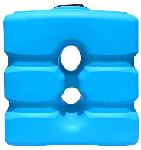 Esto Serbatoio Acqua Verticale 800 L -1000L Cisterna Biforo, Bidone Acqua Potabile in Polietilene Atossico Serbatoio Acqua Potabile o Piovana con Predisposizione Rubinetto Per uso Esterno (800 Litri)