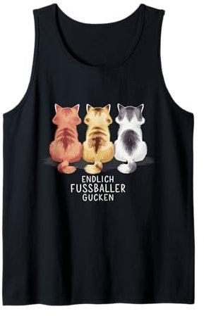 Endlich Fussball gucken lustige Katzen für Katzenbesitzer Tank Top