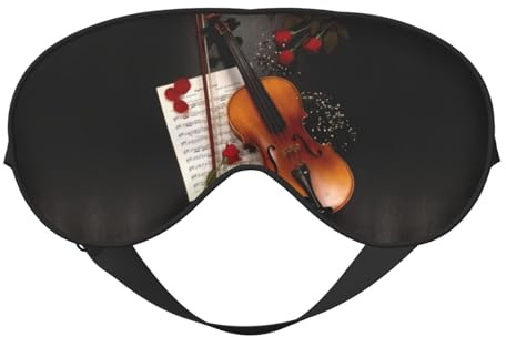 Schlafmaske mit Violinen-Notendruck, Nacht-Augenbinde, weicher Augenschutz für Damen und Herren, für Reisen, Nickerchen, Meditation