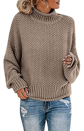 Pull Col Roulé Femme Hiver À Manches Longues Léger Coupe Classique Couleur Unie Grandes Tailles Elástique Chandails Pull en Laine Femme Casual Mode Automne Et Hiver Thermique Sweatshirt Mode