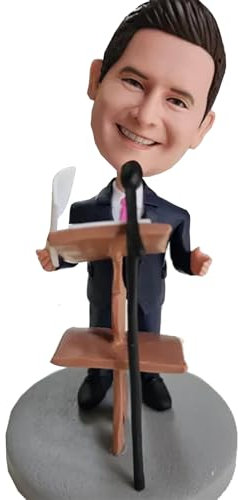 Helgee Individuelle Wackelkopf-Reden Gruppenbesprechungen Lautsprecher Generischer Wackelkopf, benutzerdefinierte personalisierte einzigartige handgefertigte Wackelkopf-Figur, personalisierbar,