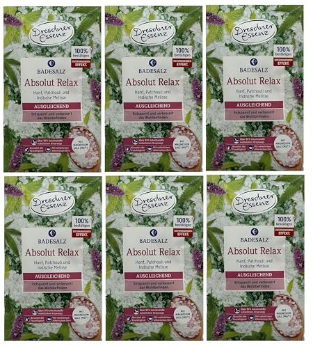 6-er Pack Dresdner Essenz Badesalz Absolut Relax 6x 60g