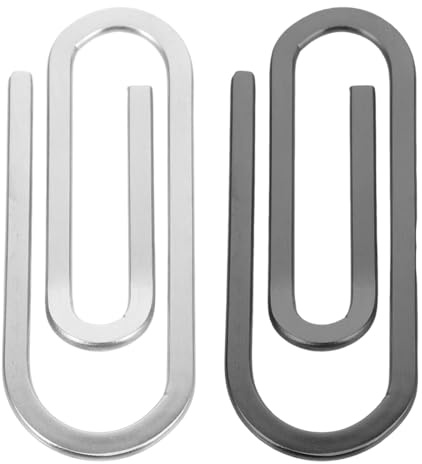 EIROVYA 2 Pezzi Fermasoldi da Uomo in Acciaio Inox Decorazione, porta banconote, porta soldi, portafoglio uomo piccolo, Graffette da Ufficio Clip Money Clip Facile da Trasportare