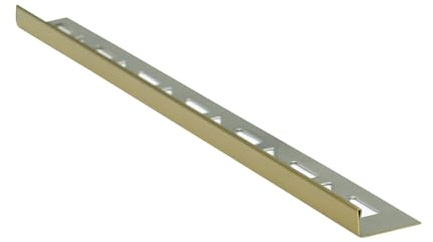 5 x L-Profil Fliesenschiene gold gebürstet Fliesenprofil V2A L200cm Winkelschiene (11mm)
