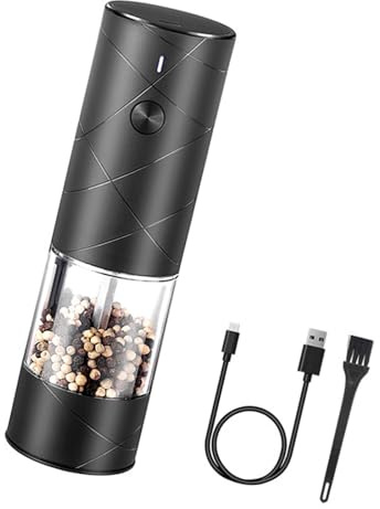 Macinino elettrico multifunzionale con ceramica Macinino sale pepe regolabile grossolanità per macinazione caffè compatto macinacaffè