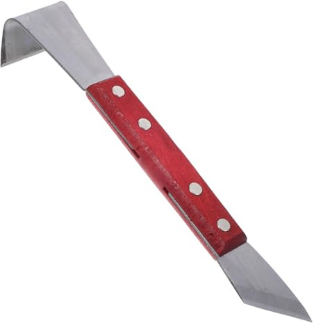 HIAKDOFT Herramienta Manual para Raspar Corteza De Árbol Cortadora De Madera con Mango De Madera Ergonómico para Jardinería y Huertos Uso Frutales y Pequeña Diseño Ergonómico