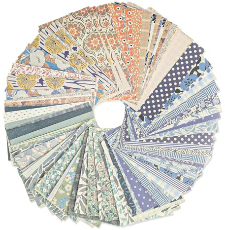 180 Sheets Patterned Paper, Scrapbooking Paper for Decoration, Scrapbook Supplies Kit for Writing Planner, Drawing Travel Journal Art Craft Diary Embellishment (Blue, Green, Yellow)
