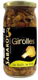 SABAROT Girolles Mini Premium – Bocal 37 cl | Champignons Sauvages de Qualité | Idéal Gastronomie & Recettes Gourmandes