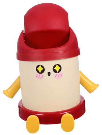 Alipis Mini Pattumiera Scrivania in Plastica PP Resistente con Coperchio Oscillante Cestino Rifiuti da Tavolo per Ufficio e Casa Piccolo per Spazzatura Desktop Adatto per Cucina e Camera