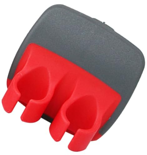 JOINPAYA Pelador de Verduras Manual de Acero Inoxidable, Pelador de Patatas y Pepinos Diseño Dedos, Herramienta de Cocina Versátil en Color Rojo y Gris, 1 Pieza, Adecuado para Uso