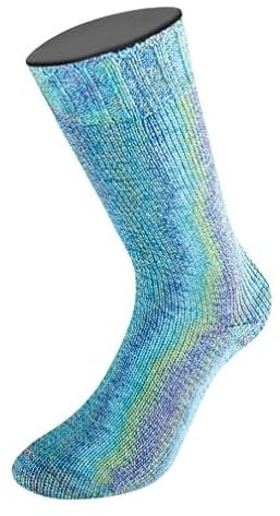 LANA GROSSA Meilenweit Cotton Bamboo Pepita | 4-fädiger Bambus-Sockenklassiker | Handstrickgarn aus 40% Baumwolle, 25% Schurwolle | 100g Wolle zum Stricken & Häkeln | 420m Garn FB 2504