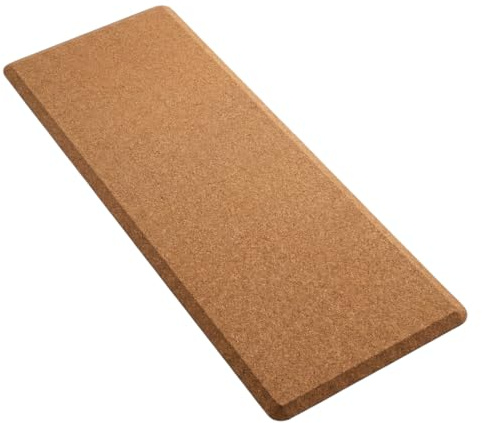 Spacetronik Anti Ermüdungsmatte Büro Kork 120x45 cm, Ergonomische Stehmatte | Schreibtisch für Arbeitsplatz, 15 mm Arbeitsplatzmatte rutschfest, gepolsterte Komfortmatte mit abgerundeten Kanten