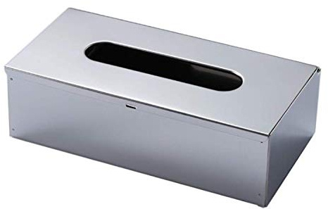 BENE 28329-2 Modern Design Papierspender, Spender für Kosmetiktücher, Kosmetiktücherbox, Edelstahl 18/8 (SUS304), hoch glänzend