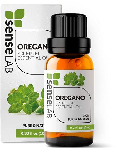 SenseLAB Aceite Esencial de Orégano - Aceite de Orégano Natural 100% Puro de Grado Terapéutico para Difusor de Aromaterapia - Aceite para el Cuidado de la Piel (10 ml)