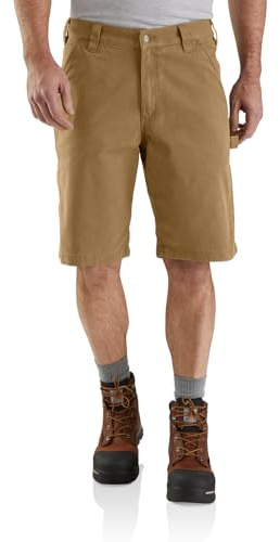Carhartt Men's Relaxed 11 Rigby Dungaree Short, Hickory, W30