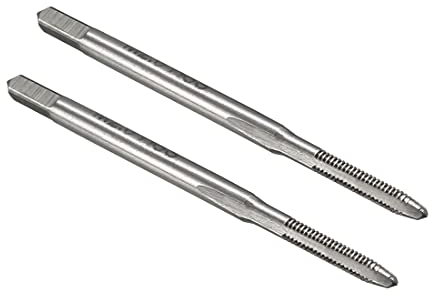 sourcing map 2 Stück Gewindebohrer M2 x 0,4mm Rohrgewindeschneider HSS Einschnittgewindebohrer Metrische Maschinengewindebohrer für Elektrisch Bohrer Fräser Industrie Reparatur