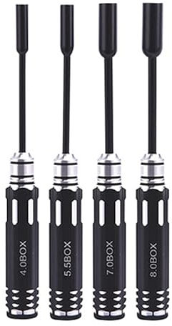 4 Stücke Sechskantmutter Schlüssel Steckschlüssel Schraubendreher Schraubenschlüssel Box 4,0/5,5/7,0/8,0 Mm Reparatur Werkzeug Kit