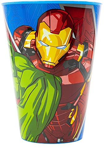 GOBELET RÉUTILISABLE POUR ENFANTS EN PLASTIQUE SANS BPA 430 ML | AVENGERS HERALDIC ARMY, Marvel