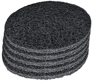 2W Lot de 5 disques non tissés abrasifs D150 mm sans fermeture Velcro Gris Grain 800 Super Fine