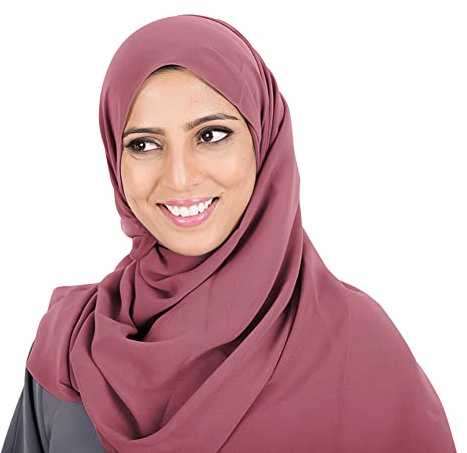 Uposao Femme Musulmane Hijab en Mousseline Foulard Tête Long Châle Femmes Musulman Bandeaux Chapeaux Turban Echarpes Voilée Châle Islamique Bonnet Respirant Voile Enfilable