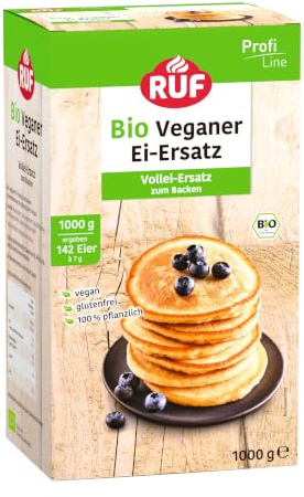RUF Bio Veganer Ei-Ersatz Vorratspackung, 100% pflanzlicher Vollei-Ersatz,zum Backen,für Desserts,zum Panieren,für vegane Mayonnaise, 1 kg Großpackung