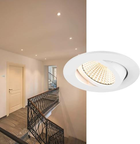 SLV NEW TRIA 68, Deckeneinbauleuchte, 3000K, 60°, IP 20, rund, weiß