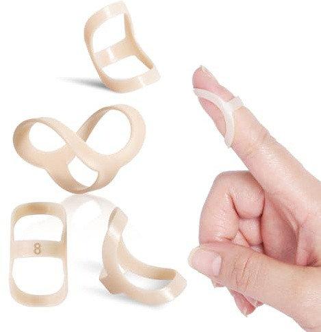 UAKIKAU Oval Finger Splint 8 pcs, Finger Splints for Arthritis, Mallet Finger, Trigger Finger Splint, hypermobility(EDS) finger For Thumb/Middle,/Index/Pinky or Ring Finger (Large(2,3,4,5,6,7,8,9))