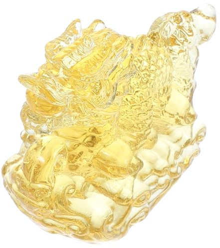 ABOOFAN 6 cm Große Drachenfigur Aus Glas Chinesisches Glücks-feng-Shui-Ornament Schreibtisch-drachenstatue Heimdekoration Sicheres Material Bezaubernde Handwerkskunst