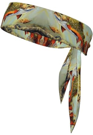 Cinghie sportive con lacci per uomini e donne, traspirante, atletica, per corsa, palestra, allenamento, ruscello, trota, pesca a mosca, nero, taglia unica